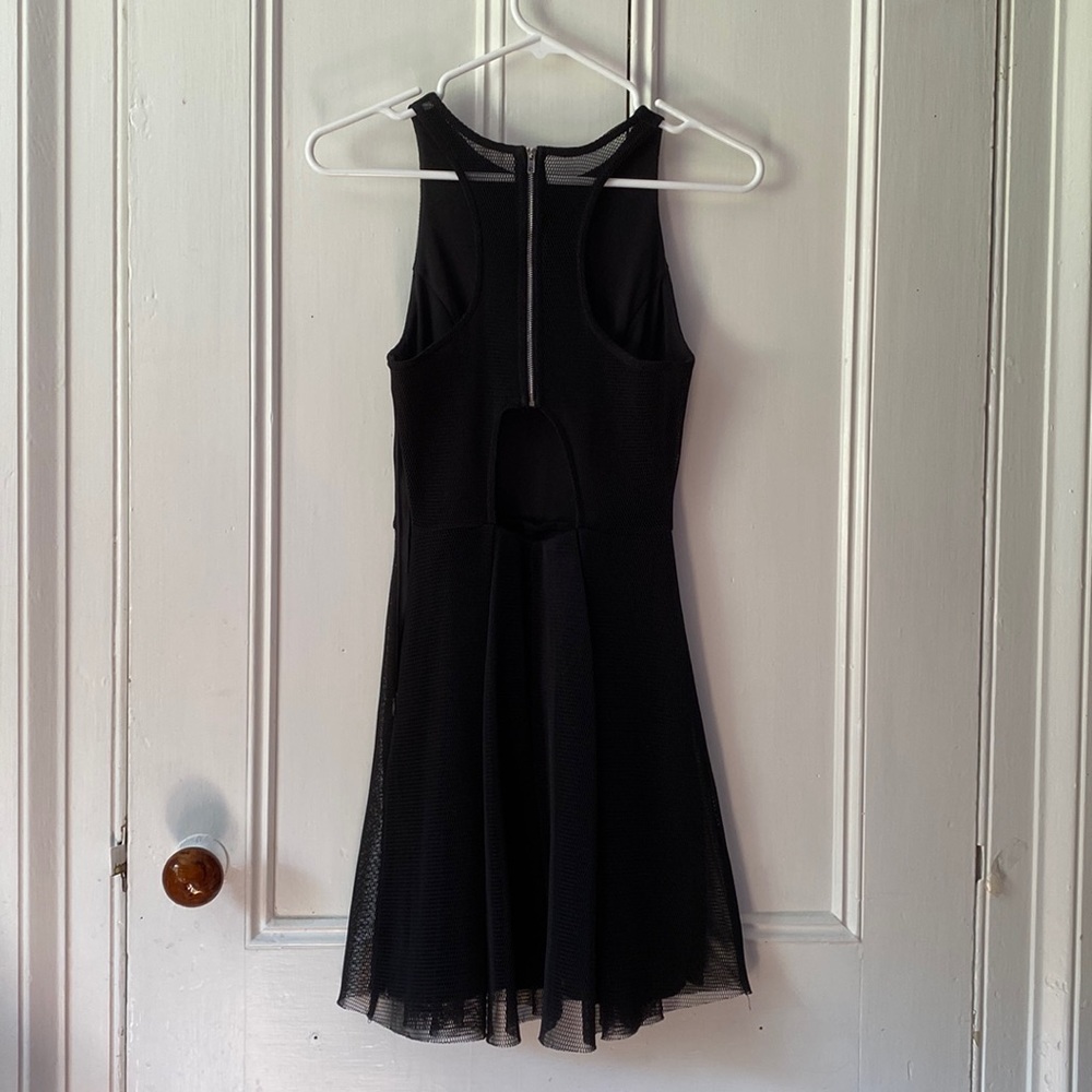 Black mesh dress
